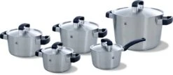 BK Conical Cool Pannenset - 5-delig - RVS - Geschikt Voor Alle Warmtebronnen -Pot Benodigdheden Winkel 1200x525