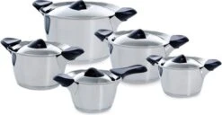 BK Q-linair Classic Pannenset - 5 Delig - RVS - Veilig Afgietsysteem - Inductie -Pot Benodigdheden Winkel 1200x620
