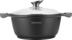 Royalty Line - Marble Soep/braadpan - Met Glazen Deksel Zwart - 20 CM. RL-BS20ML -Pot Benodigdheden Winkel 1200x675