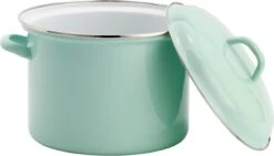 Lite-Body Soeppan / Stamppotpan Met Deksel - Ø 22 Cm/ 6ltr - Emaille - Mintgroen -Pot Benodigdheden Winkel 1200x684