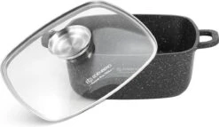 Edënbërg Stonetec Line - 8-delige Luxe Pannenset Van Gesmeed Aluminium - Zwart -Pot Benodigdheden Winkel 1200x694