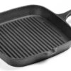 Daumonet Auguste Noir Gietijzeren Grillpan - Steakpan Zwart - PFAS & PFOA Vrij - Vierkant Met Schenktuit - 23,5 Cm - 2 Liter - Emaille - Alle Warmtebronnen - Elektrisch - Gas - Halogeen - Inductie - Keramisch