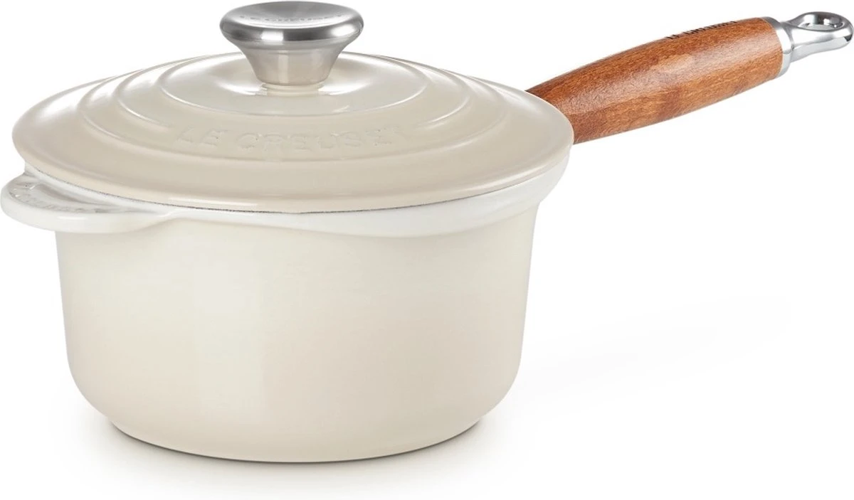 Le Creuset Steelpan - Met Deksel - Tradition - Meringue - ø 18 Cm / 1.8 Liter 1 Le Creuset Steelpan - Met Deksel - Tradition - Meringue - ø 18 Cm / 1.8 Liter
