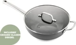 ISENVI Murray Keramische Wokpan Met Deksel 36 CM - RVS Greep -Pot Benodigdheden Winkel 1200x708