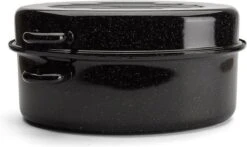 Emalia Geëmailleerde Braadpan Met Deksel 7L - Braadslede - Bakpan - Grillpan - Emaille - Zwart -Pot Benodigdheden Winkel 1200x712 1