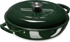 Navaris Gietijzeren Stoofpan Met Deksel- 3,5 Liter Gietijzeren Ovenschaal Van Email - Geschikt Voor Alle Warmtebronnen - Groen -Pot Benodigdheden Winkel 1200x716 2