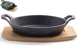 Gusta - Gietijzer Pannetje - Met Onderzetter Plank - 22,5x12cm -Pot Benodigdheden Winkel 1200x721 3