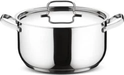 Lagostina Sfisiosa Acciaio SFIZIOSA ACCIAIO 10-delig (hoge Kookpan 22 Cm + Kookpan 18/22 Cm + Hapjespan 24 Cm + Steelpan 14 Cm + Melkpot 12 Cm + Deksels 14/18/22/24 Cm) -Pot Benodigdheden Winkel 1200x729