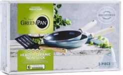 GreenPan Mayflower Koekenpannenset Ø 20cm + Ø 24cm + 1 Accessoire - Lichtblauw - Inductie - PFAS-vrij -Pot Benodigdheden Winkel 1200x730