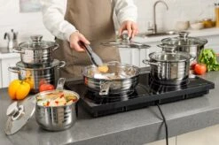 Swiss Pro + Pannenset - 12 Delig - RVS - Roestvrijstalen Kookgerei 18/10 -Pot Benodigdheden Winkel 1200x799 1