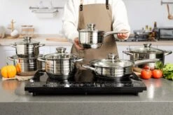 Swiss Pro + Pannenset - 12 Delig - RVS - Roestvrijstalen Kookgerei 18/10 -Pot Benodigdheden Winkel 1200x799 3