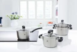 BK Conical Cool Glas Pannenset - 4-delig - RVS - Glazen Deksel - Inductie -Pot Benodigdheden Winkel 1200x813