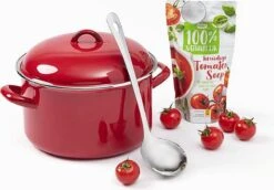 Stamppot / Soeppan, ø24cm, Rood Emaille, Voccelli -Pot Benodigdheden Winkel 1200x836 3