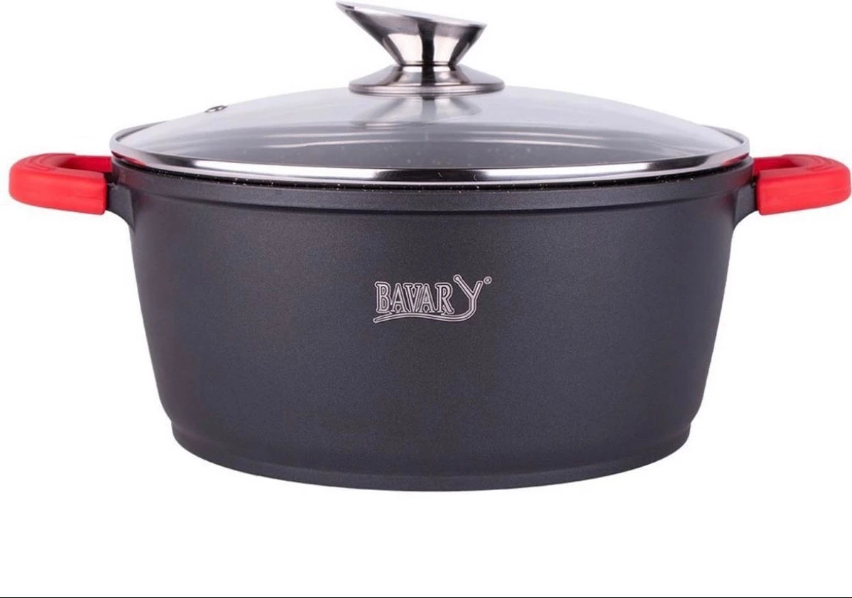 Bavary KATG22 Pan - Braadpan - Soeppan - Ø 22 Cm - Inductie - Keramisch - 3.3 Liter - Zwart 1 Bavary KATG22 Pan - Braadpan - Soeppan - Ø 22 Cm - Inductie - Keramisch - 3.3 Liter - Zwart