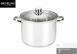 Michelino RVS Soeppan - 10 Liter - Vaatwasserbestendigd - Zilver -Pot Benodigdheden Winkel 1200x848 2