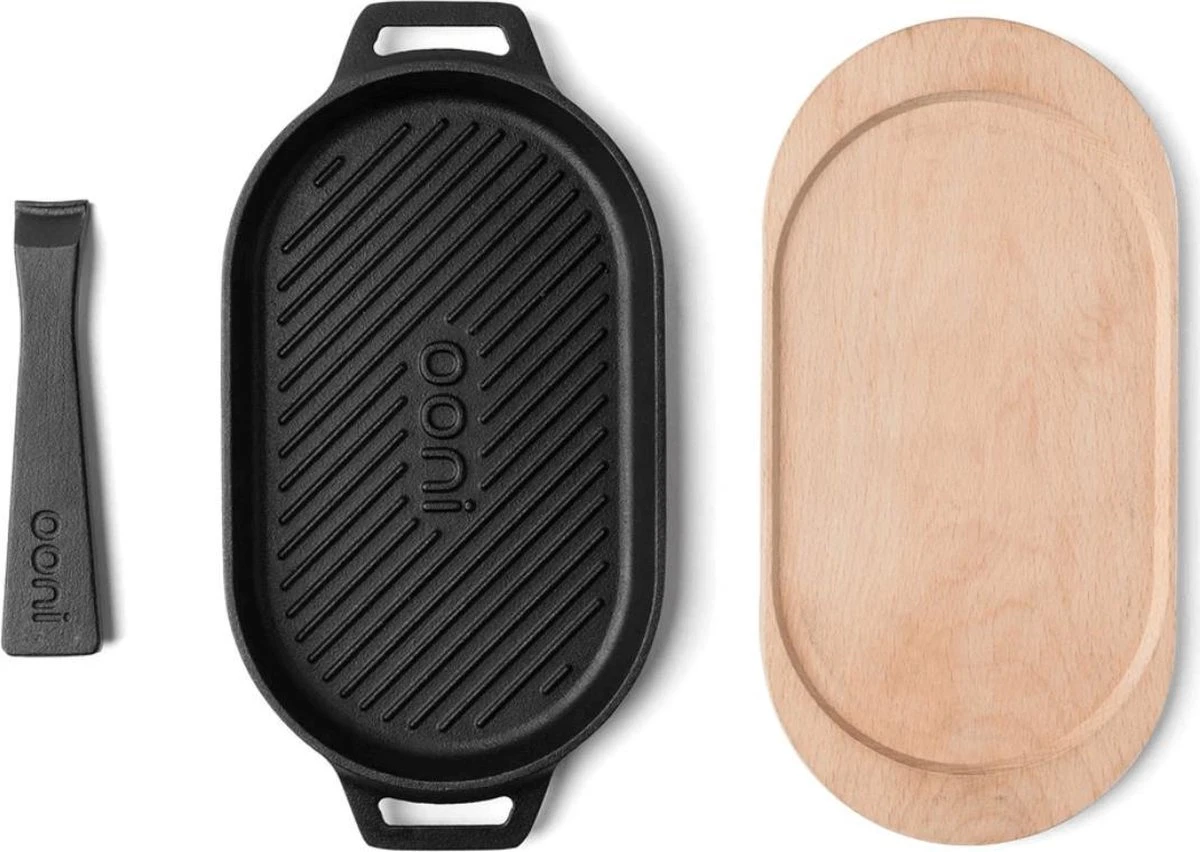 Ooni | Grizzler Pan | Stijlvolle Gietijzeren Grillpan / Skillet Voor Boven Vuur Of In De Oven 3 Ooni | Grizzler Pan | Stijlvolle Gietijzeren Grillpan / Skillet Voor Boven Vuur Of In De Oven - Afbeelding 3