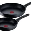 Tefal Black Stone Koekenpannenset - Ø 24/28 Cm