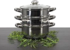 Merkloos Imperial Kitchen Stoompan - 20 Cm - 3 Delig - 21 X 26cm -Pot Benodigdheden Winkel 1200x864 15