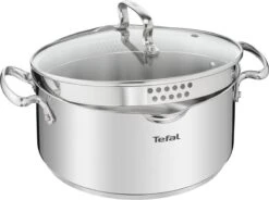 Tefal Duetto+ Pannenset -10 Delig- 5 Pannen - Kookpannenset - Zilver - Afdruipdeksels -Pot Benodigdheden Winkel 1200x893