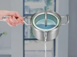 BK Q-linair Master Glas Pannenset - 5-delig - Glazen Deksel - Veilig Afgietsysteem - Inductie -Pot Benodigdheden Winkel 1200x897