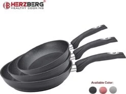 Herzberg HG-FP3: 3-Delige Koekenpan Van Gesmeed Aluminium 20/24/28 - ZILVER -Pot Benodigdheden Winkel 1200x898 2