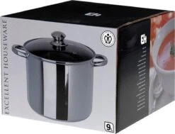 Excellent Houseware 9L - Glazen Deksel - Ø 24 Cm - Vaatwasserbestendig - RVS -Pot Benodigdheden Winkel 1200x916 2
