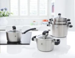 BK Conical Cool Glas Pannenset - 5-delig - Glazen Deksels - Geschikt Voor Alle Warmtebronnen -Pot Benodigdheden Winkel 1200x928