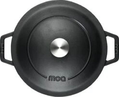 MOA Gietijzeren Braadpan - Inhoud 5,7 Liter - 26CM - Rond - Alle Warmtebronnen - Ook Voor Inductie - Gewicht 5,8 Kg - Zwart - C26B -Pot Benodigdheden Winkel 1200x974 1