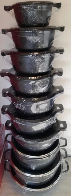 Royalty Line - Marble Soep/braadpan - Met Glazen Deksel Zwart - 20 CM. RL-BS20ML -Pot Benodigdheden Winkel 438x1200