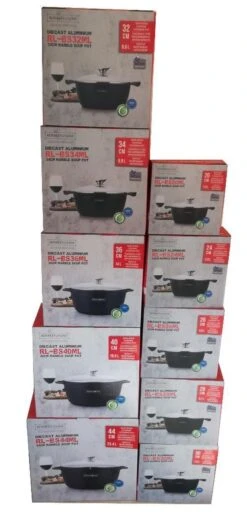 Royalty Line - Marble Soep/braadpan - Met Glazen Deksel Zwart - 20 CM. RL-BS20ML -Pot Benodigdheden Winkel 579x1200