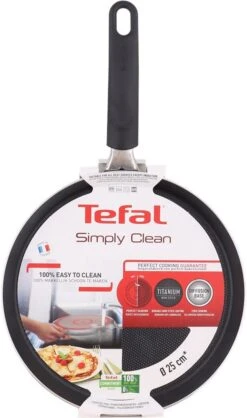 Tefal Simply Clean Pannenkoekenpan - Crêpe Pan Non-stick Coating - Pancake Pan - Titanium - Ø25 Cm - Zwart 9 Tefal Simply Clean Pannenkoekenpan - Crêpe Pan Non-stick Coating - Pancake Pan - Titanium - Ø25 Cm - Zwart -Pot Benodigdheden Winkel 709x1200