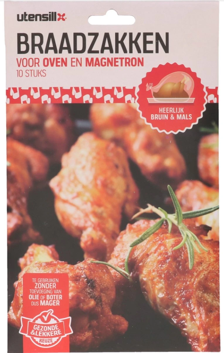 Braadzakken - 10 Stuks - Braadzak - Geschikt Voor Oven En Magnetron. De Braadzakken Zijn 25x38cm - Hygiënisch En Gezond 1 Braadzakken - 10 Stuks - Braadzak - Geschikt Voor Oven En Magnetron. De Braadzakken Zijn 25x38cm - Hygiënisch En Gezond
